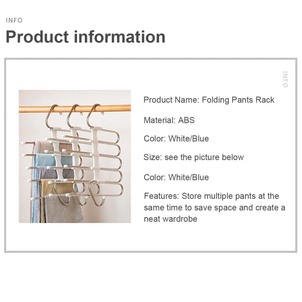 Stainless Steel Retractable Trouser Rack MultiFunctional Folding Hanger 1