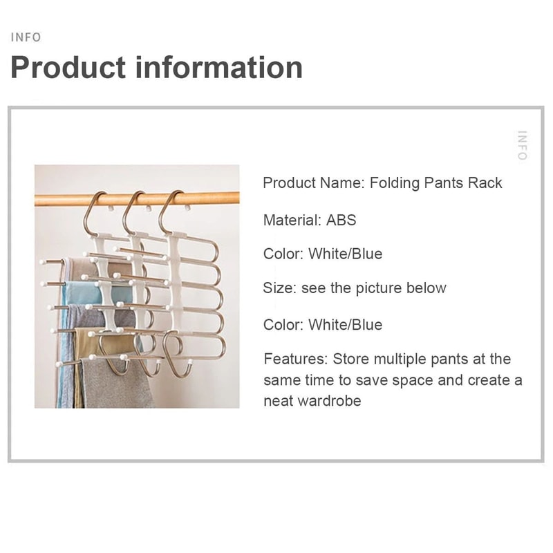 Stainless Steel Retractable Trouser Rack MultiFunctional Folding Hanger 1