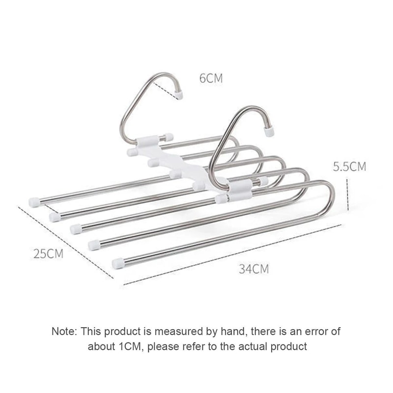 Stainless Steel Retractable Trouser Rack MultiFunctional Folding Hanger 2