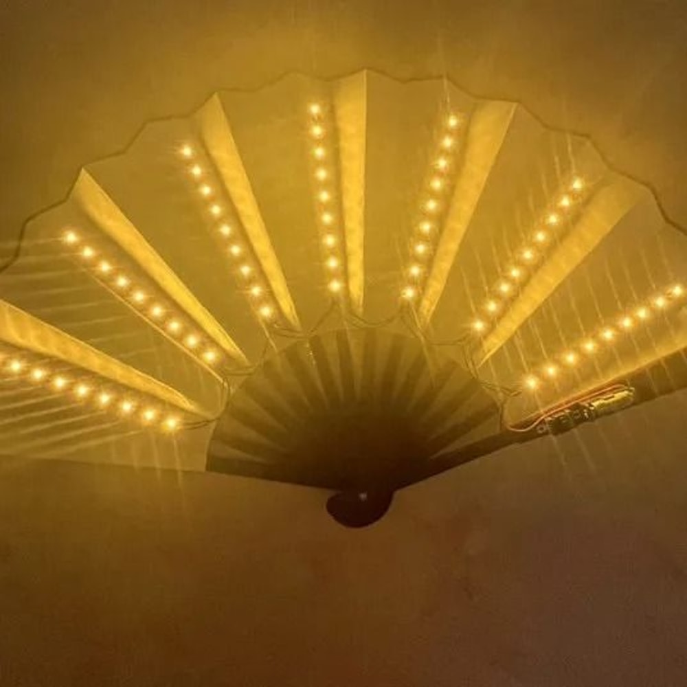 Glow Folding LED Fan For Festivals And Night Shows 10