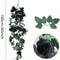 2Pcs Artificial Black Rose Vine Hanging Decorations 3