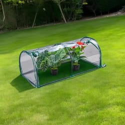 transparent plastic greenhouse plant tent cover