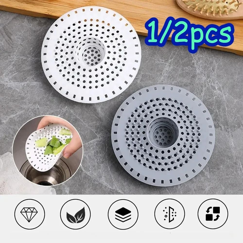 Silicone Shower Drain Hair Catcher And Sink Strainer 0