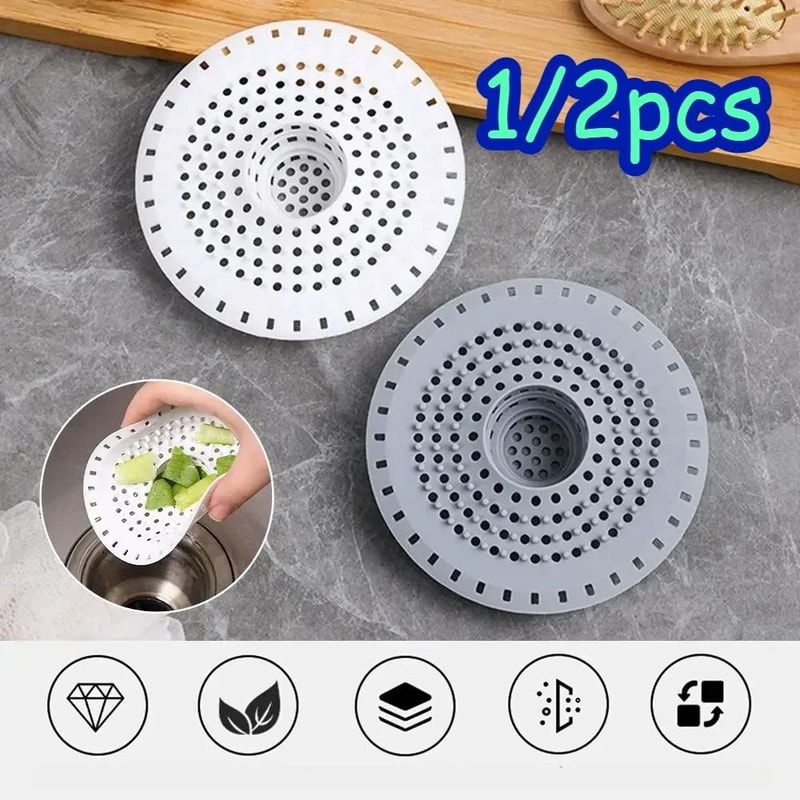 Silicone Shower Drain Hair Catcher And Sink Strainer 0