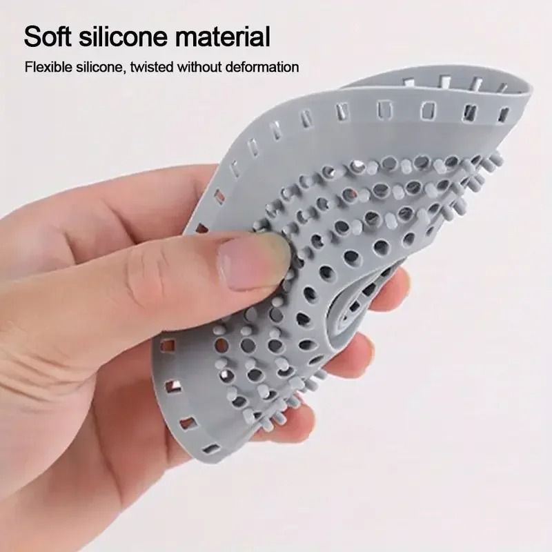 Silicone Shower Drain Hair Catcher And Sink Strainer 2