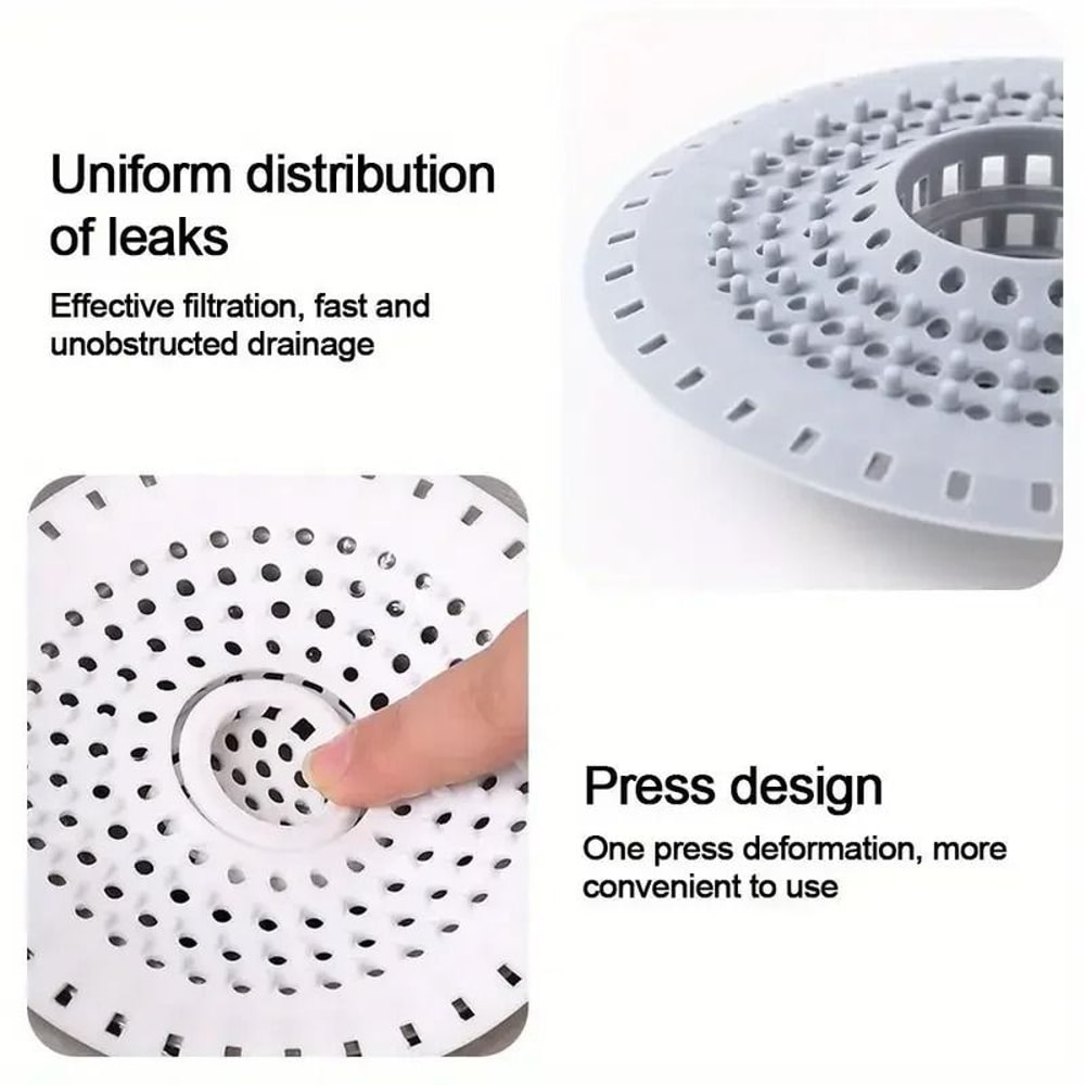 Silicone Shower Drain Hair Catcher And Sink Strainer 5