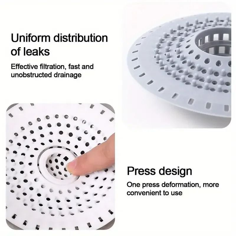 Silicone Shower Drain Hair Catcher And Sink Strainer 5