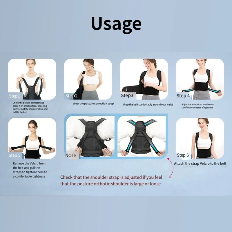 Fully Adjustable Back Posture Corrector Orthopedic Spinal Brace 4