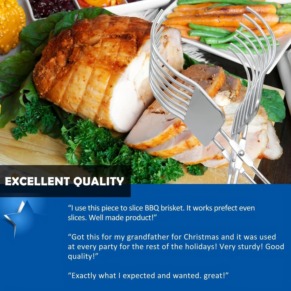 HeavyDuty 304 Stainless Steel Meat And BBQ Tongs 4