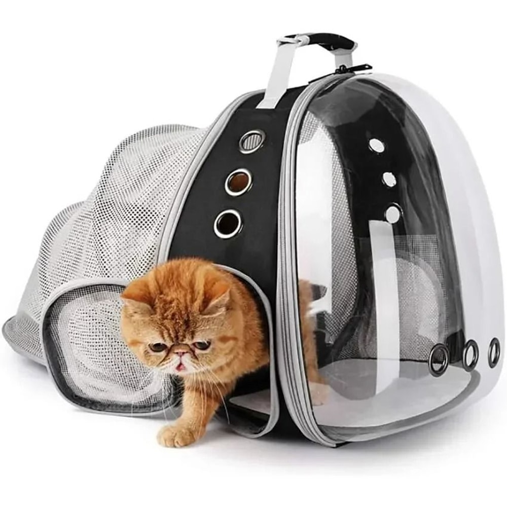 Expandable Transparent Cat Carrier Space Capsule Backpack 0