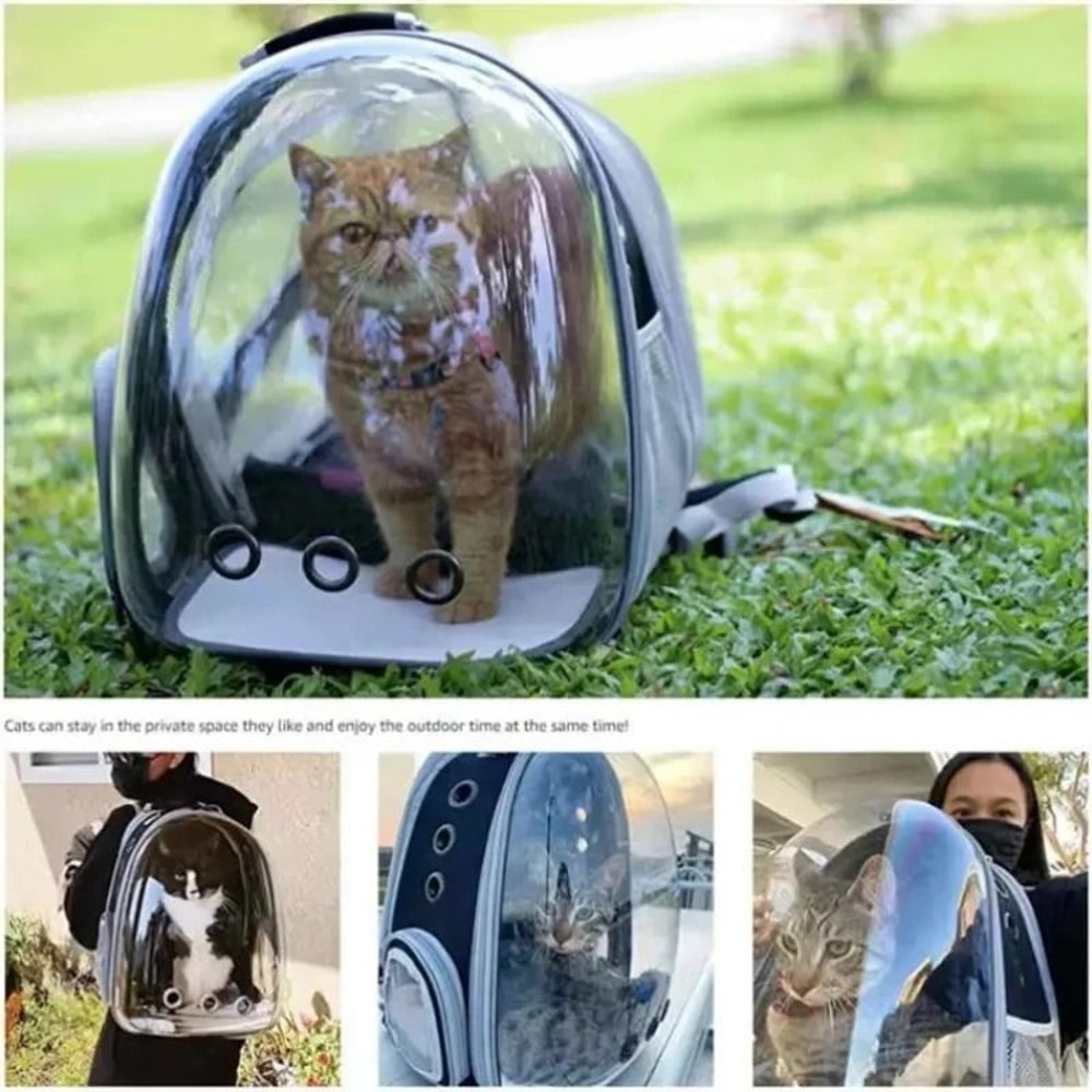 Expandable Transparent Cat Carrier Space Capsule Backpack 1