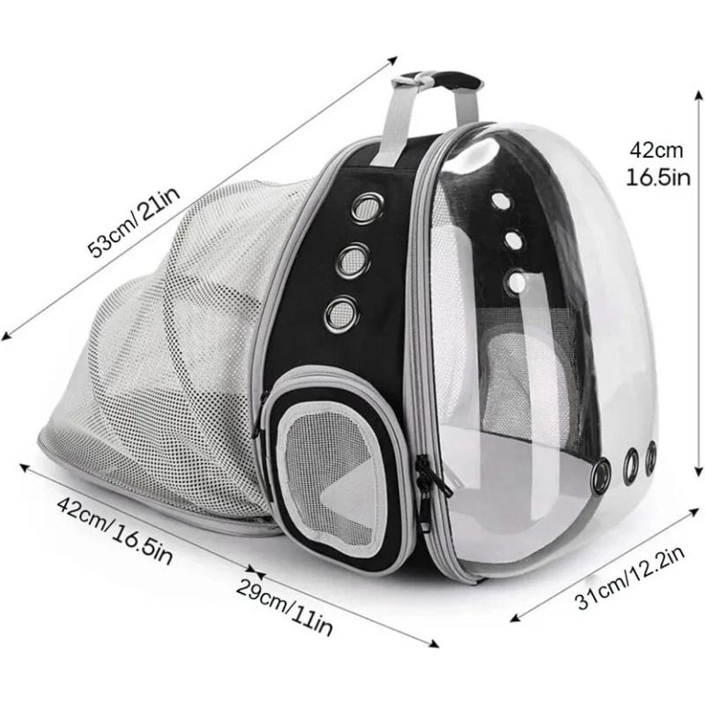 Expandable Transparent Cat Carrier Space Capsule Backpack 2