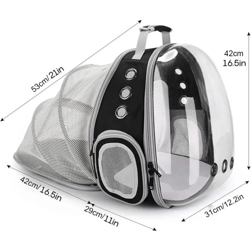 Expandable Transparent Cat Carrier Space Capsule Backpack 2