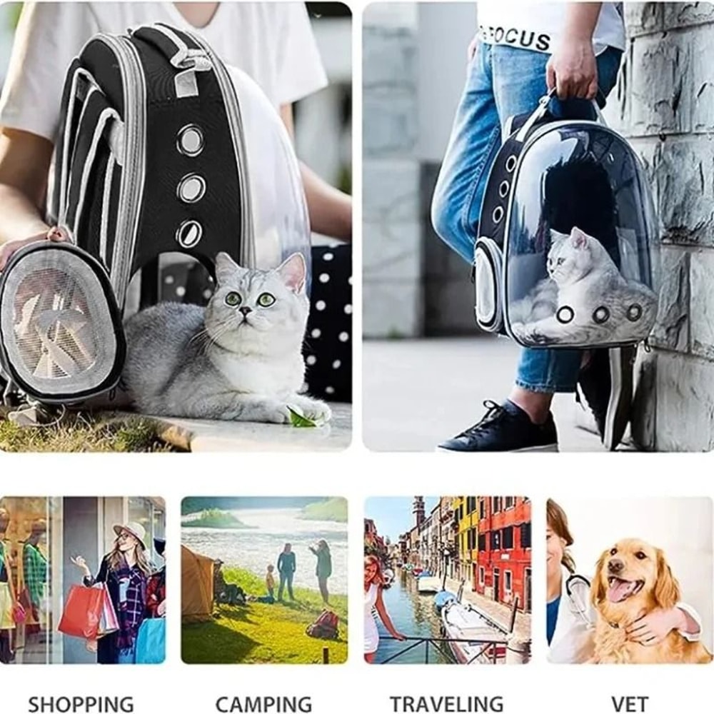 Expandable Transparent Cat Carrier Space Capsule Backpack 4