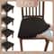 Solid Color Brushed High Elastic Chair Slipcovers 5