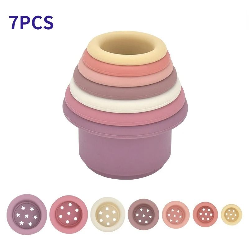 Baby Silicone Hourglass Stacking Montessori Educational Toy 8