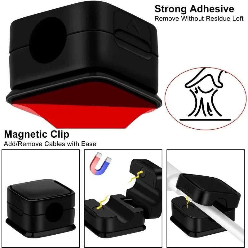 6PCS Magnetic Silicone Cable Organizer Set 4