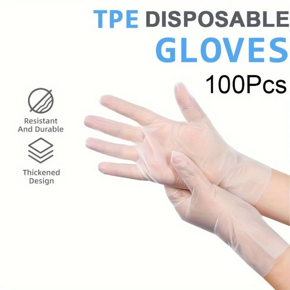 100Piece Premium TPE Disposable Gloves 3
