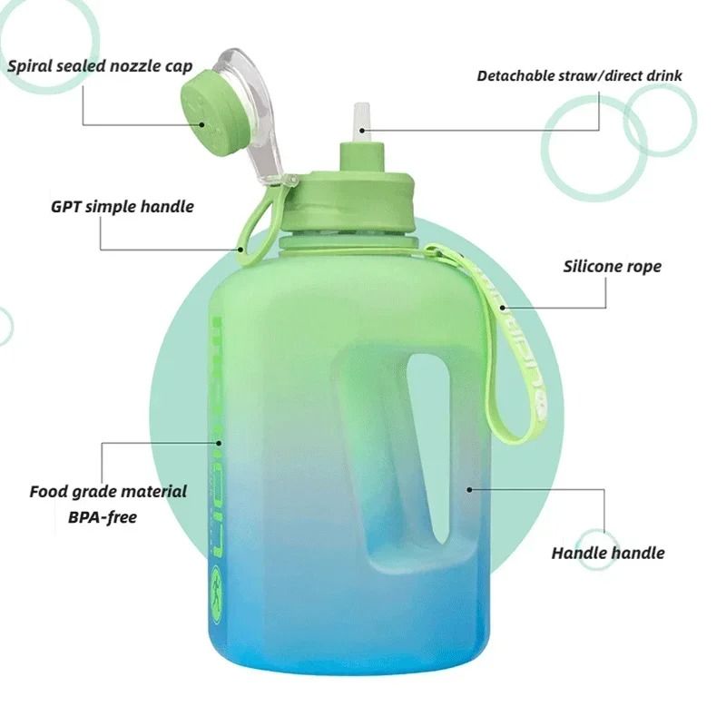 2Liter Gradient Sports Water Bottle 2