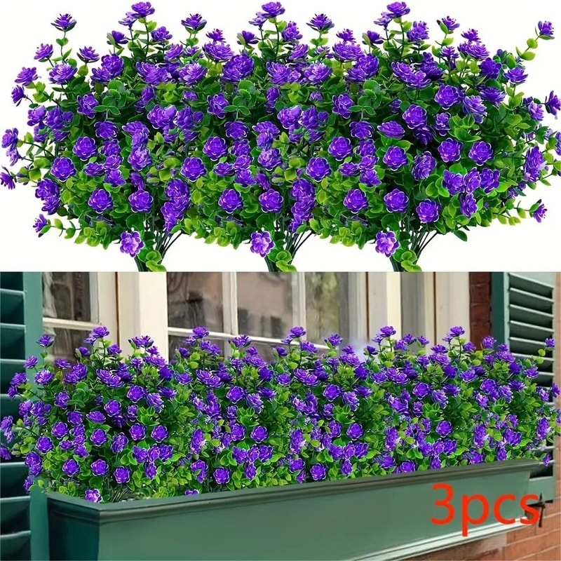 Realistic Artificial Outdoor Flowers Shrubs 6