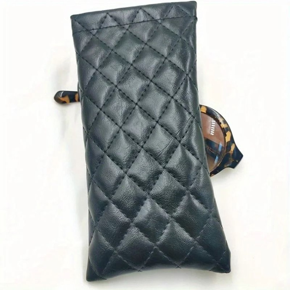 Portable Squeezed PU Leather Glasses Case 3