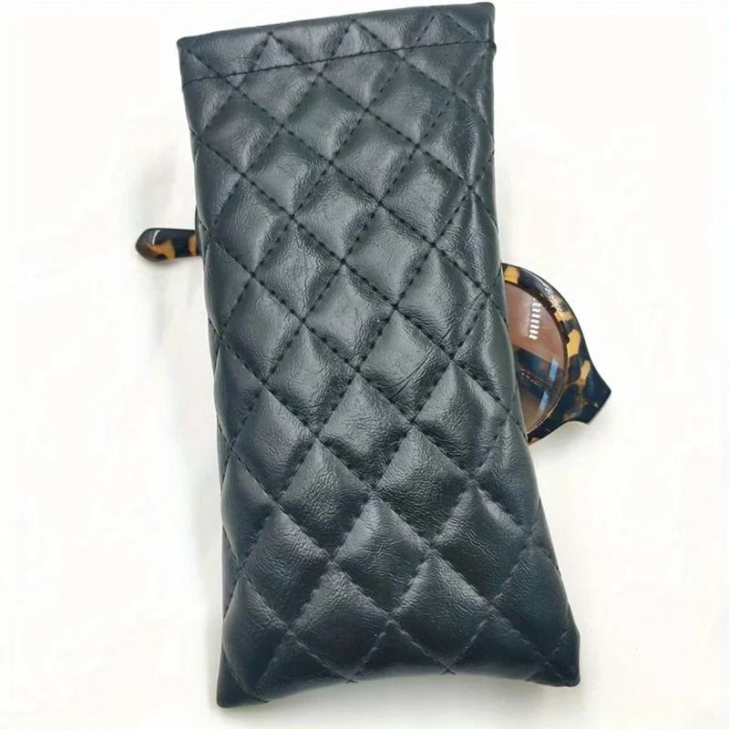Portable Squeezed PU Leather Glasses Case 3