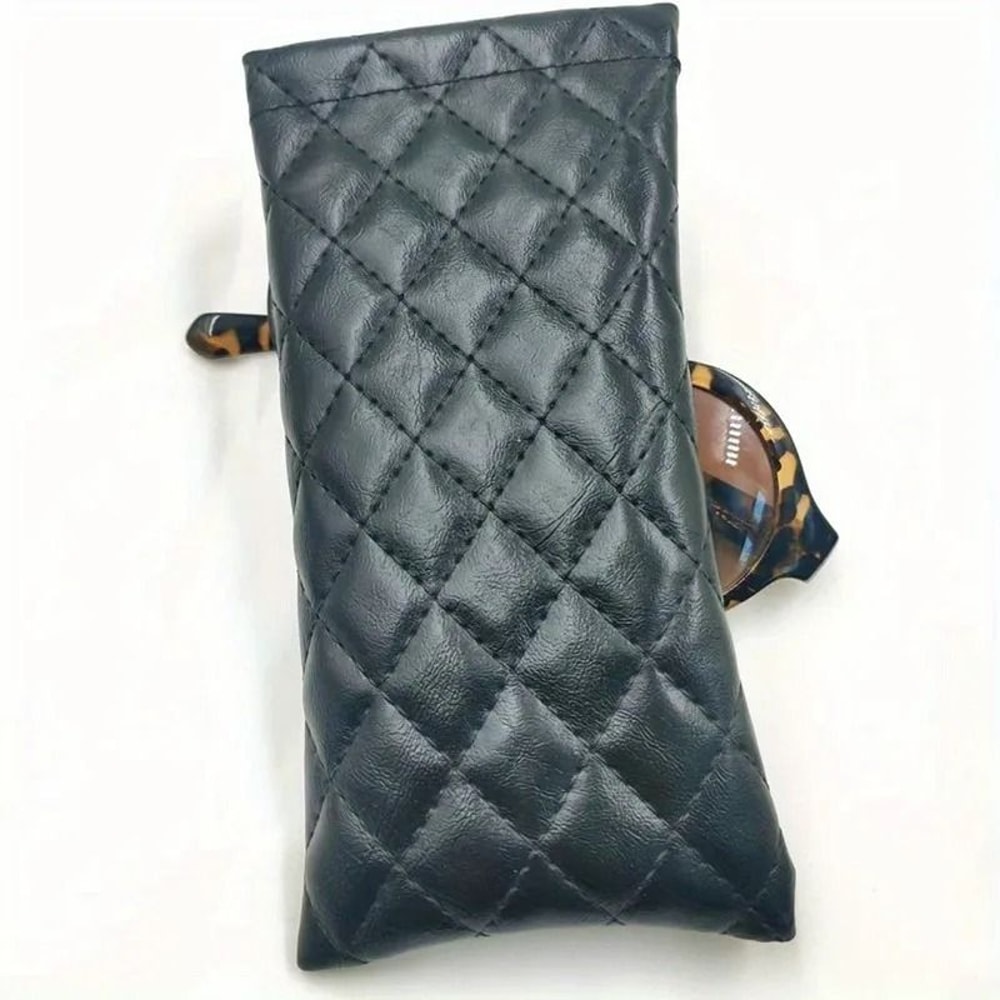Portable Squeezed PU Leather Glasses Case 8