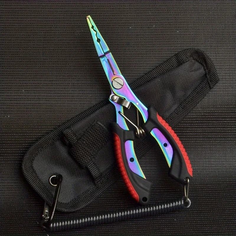 Multifunctional Colored Titanium Fishing Pliers Hook Cutter 7