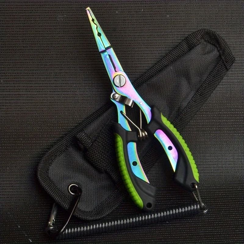 Multifunctional Colored Titanium Fishing Pliers Hook Cutter 8