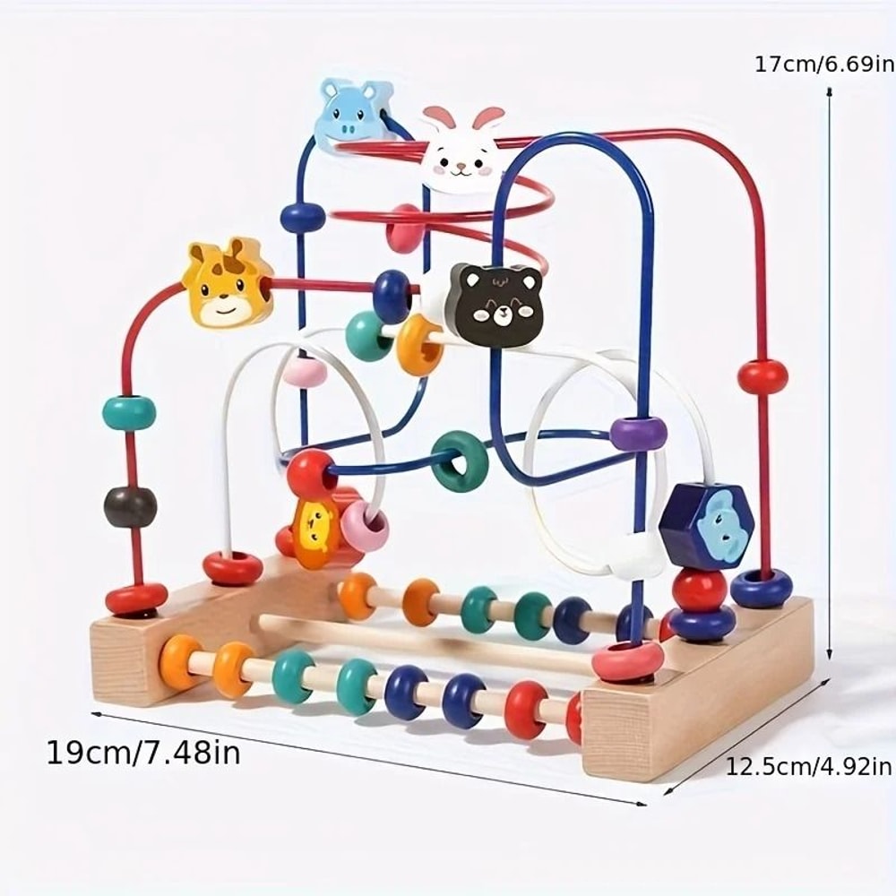Wooden Bead Maze Puzzle Learning Toy 1