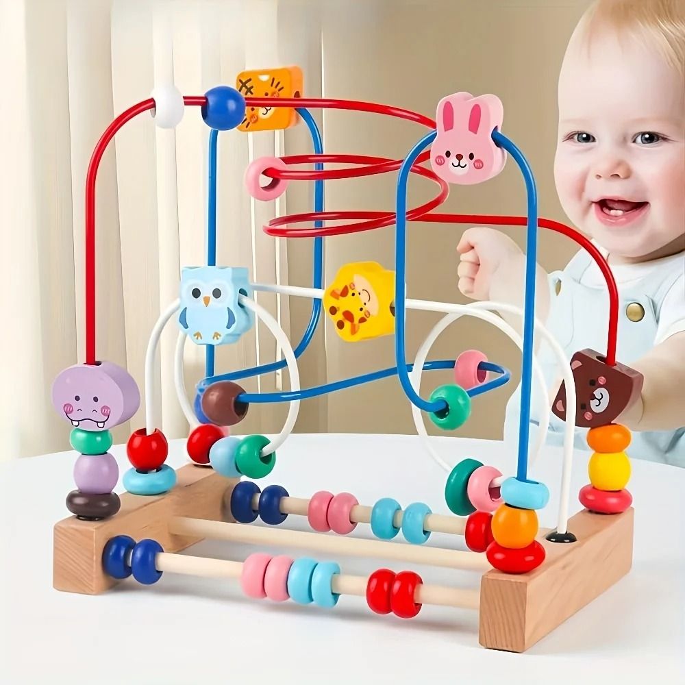 Wooden Bead Maze Puzzle Learning Toy 3