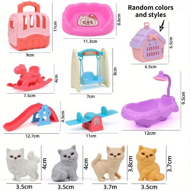 Mini Pet Puppy Cage Dog Doll Play Set 1