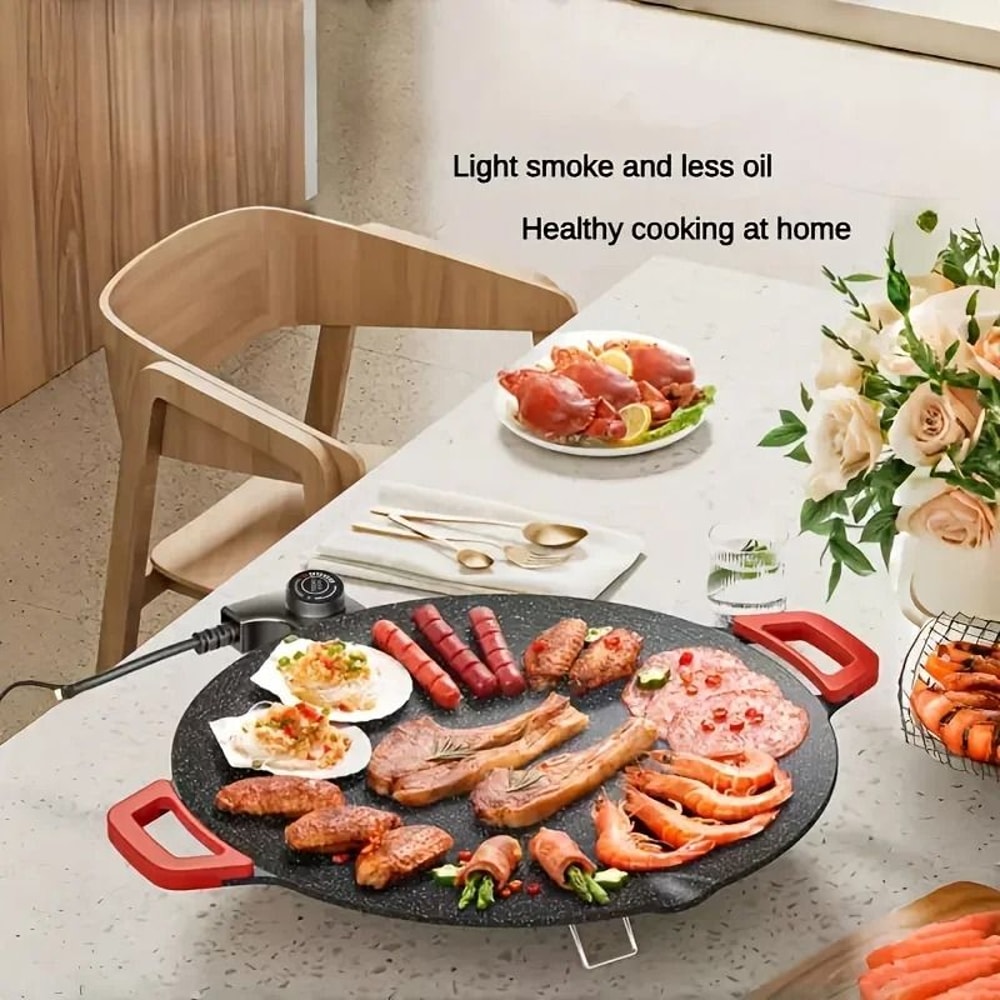 Household NonStick Electric Korean Barbecue Tray 1