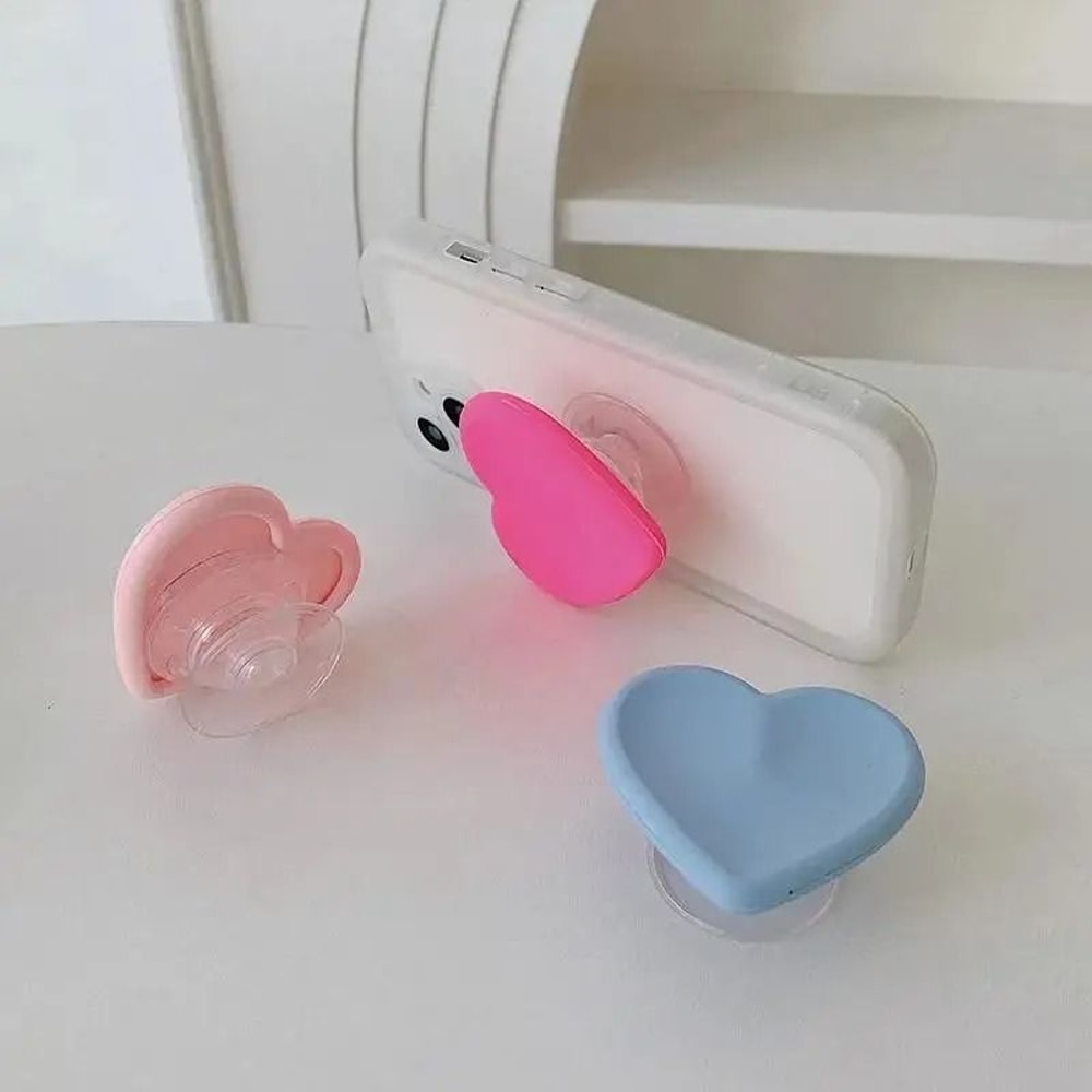 Ins Style Heart Silicone Phone Grip Bracket 2