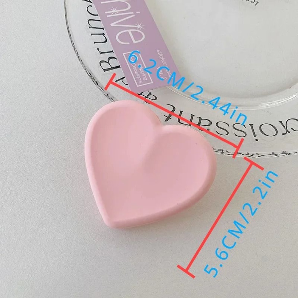Ins Style Heart Silicone Phone Grip Bracket 3