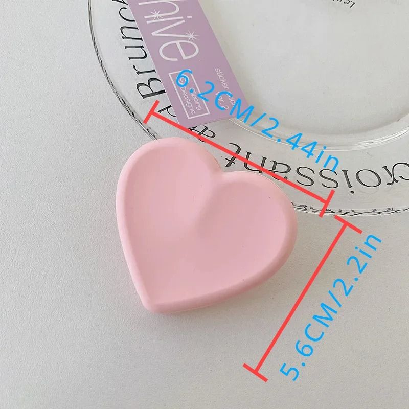Ins Style Heart Silicone Phone Grip Bracket 3