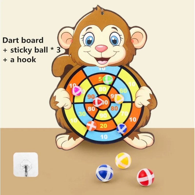 Montessori Elephant Dart Board Sticky Ball Game 2