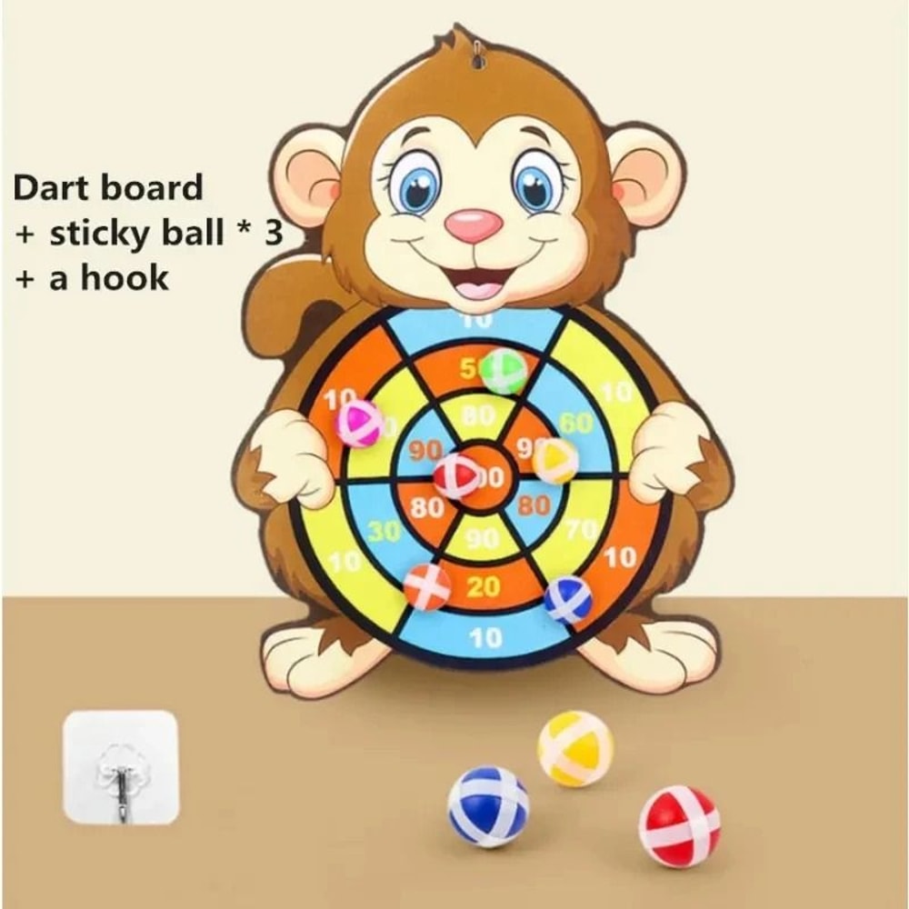 Montessori Elephant Dart Board Sticky Ball Game 7