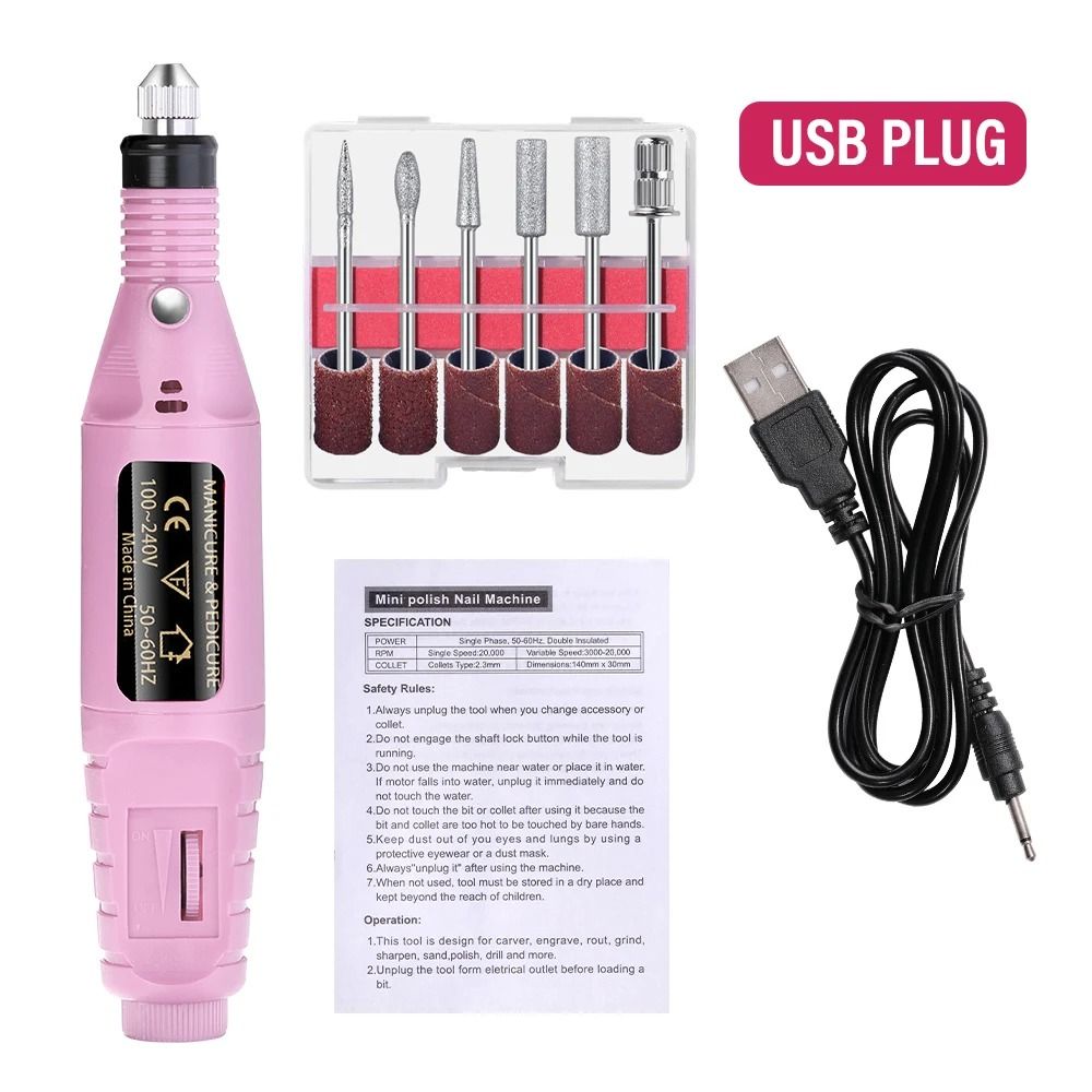 Electric Nail Drill Sander Set 9