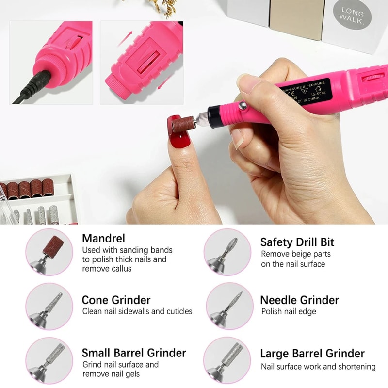 Electric Nail Drill Sander Set 5
