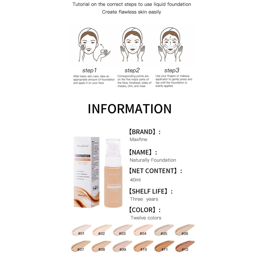 Liquid Foundation Effective Concealer Professional Cosmetics 4