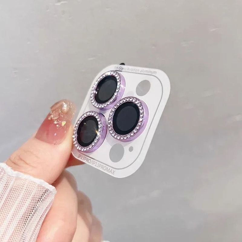 Glitter Diamond Camera Lens Protector Ring For IPhone 16 15 14 13 Pro Max 14
