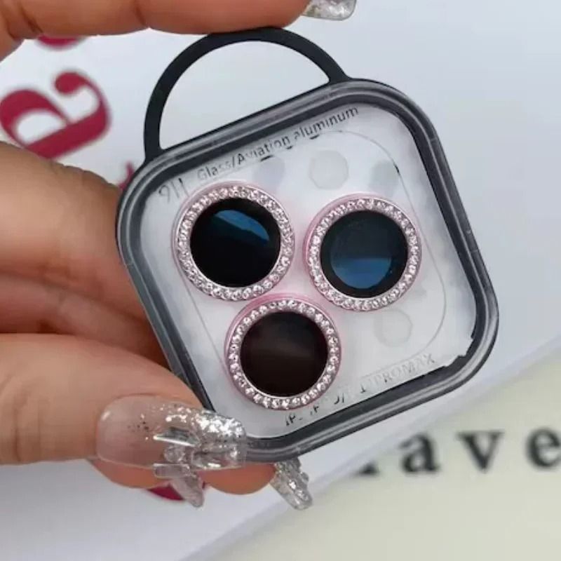 Glitter Diamond Camera Lens Protector Ring For IPhone 16 15 14 13 Pro Max 0