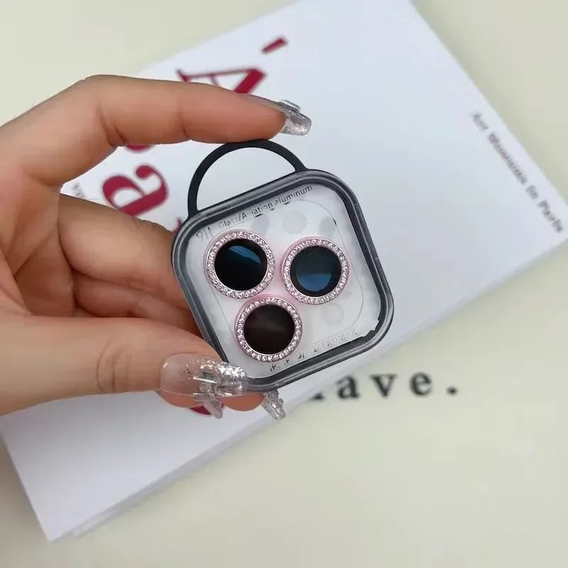 Glitter Diamond Camera Lens Protector Ring For IPhone 16 15 14 13 Pro Max 7