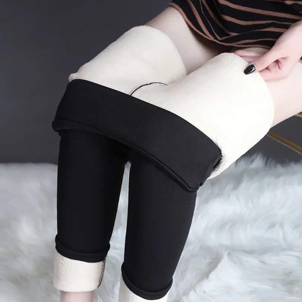 Women Translucent Fleece Lined Thermal Winter Leggings 18