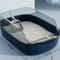 Semi Enclosed High Side Splashproof Cat Litter Box With Shield 9