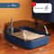 Semi Enclosed High Side Splashproof Cat Litter Box With Shield 7