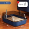 Semi Enclosed High Side Splashproof Cat Litter Box With Shield 7
