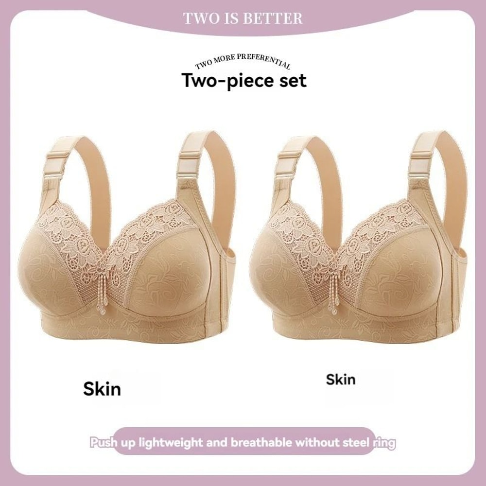 Womens UltraThin Lace Perspective Bralette Elegant Deep V Lingerie 12