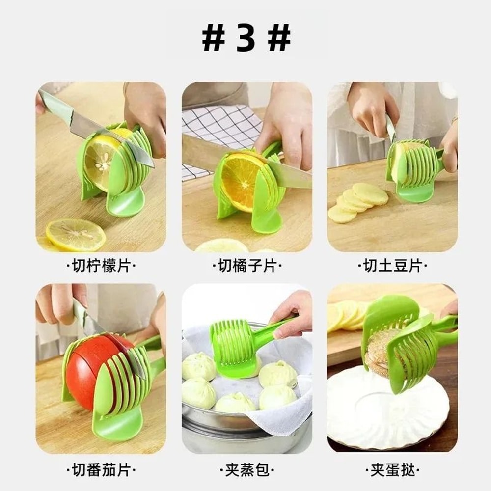 Creative Round Slicing Clamp MultiFunctional Fruit Vegetable Cutter 4